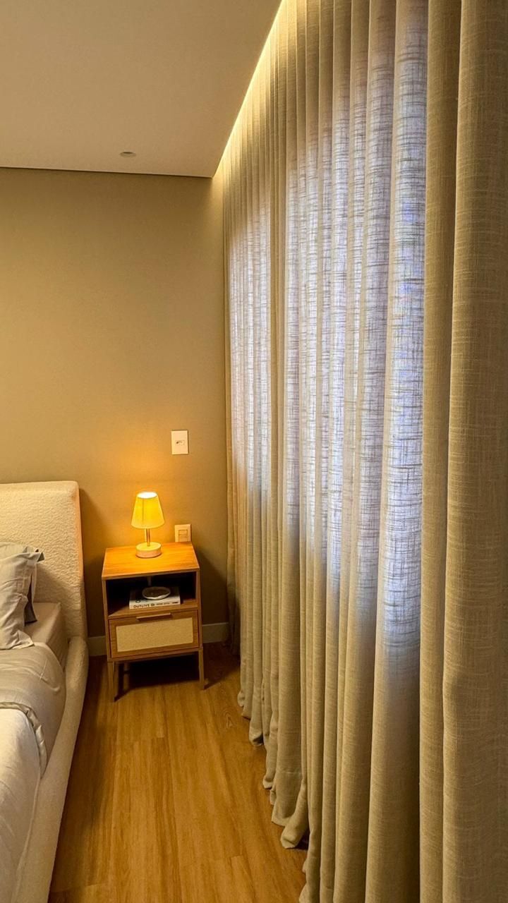 Gaze em Linho Off-White - Cortinas com Transparência Elegante e Sofisticada